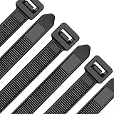 Oksdown 100 Pack Black Cable Ties 1020mm x 9.0mm Heavy Duty Nylon 80kg