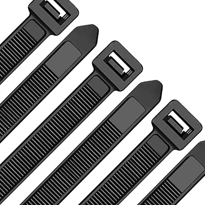 Oksdown 100 Pack Black Cable Ties 1020mm x 9.0mm Heavy Duty Nylon 80kg