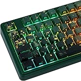 JOMKIZ Summer Breeze PBT Keycaps, 133 Keys Cherry Profile, Side Legend Shine Through, Dye-Sublimation Keycap Set for Mechanical Keyboards, Vibrant Green Theme