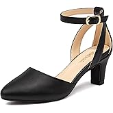 Motasha Girls Dress Shoes Girls High Heel Sparkly Flower Girl Shoes Closed Toe Ankle Strap Princess Girl Pump for Little Big Kids Formal Wedding Party Birthday