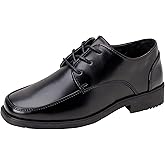 Josmo Boys Lace-Up Dress Shoes - Black Smooth (Size 9 Toddler)