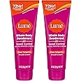 Lume Whole Body Deodorant Plus Sweat Control - Smooth Cream Tube - 72 Hour Odor And Sweat Control - Baking Soda Free, Skin Loving - 3.0 ounce (Pack of 2) (Clean Tangerine)