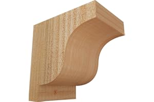 Ekena Millwork COR04X06X06NEW00RDF 4"W x 6"D x 6"H Newport Rough Sawn Corbel, Douglas Fir