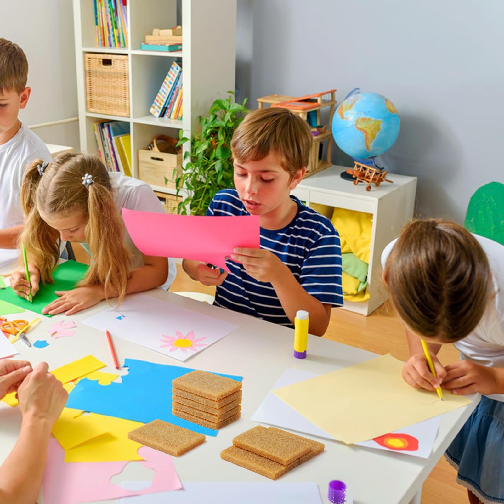 9PCS Artist Adhesive Remover Erasers - Natural Rubber Lift Tool for Glue, Sticker & Oil Paint Residue on Paper, Canvas, Plastic - Crafting & Painting Correction