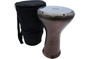 The 17" Zaza Percussion Egyptian Classic Darbuka Doumbek (Copper Body, Clear Head)