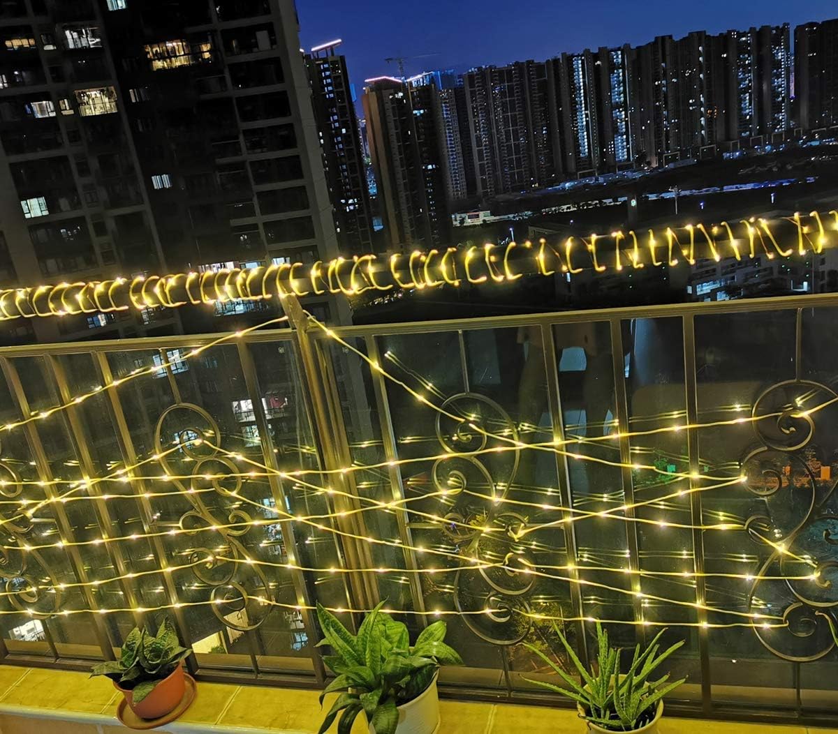 RcStarry 50M 500 LED Rope Lights, 8 Modes, Timer, Remtoe, Plug in Indoor Outdoor String Lights, Warm White - Image 5