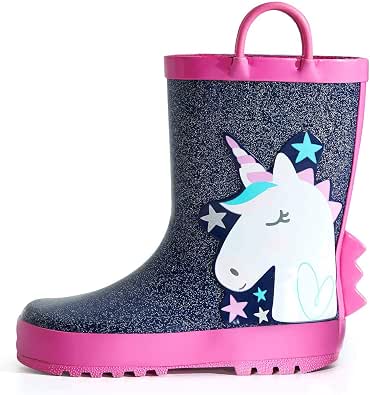 Botas de agua para niños y niñas de Mysoft, impermeables, de hule, con  bonitos animales impresos, con asas para que se las puedan poner con  facilidad : Ropa, Zapatos y Joyería - Amazon.com