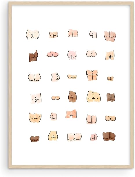 Amazon Com Funny Bathroom Art Funny Bathroom Decor By Haus And Hues Unframed Butts Collage Cute Bathroom Decor Art Print Funny Bathroom Signs Funny Bathroom Wall Art Funny Bathroom Posters Bathroom