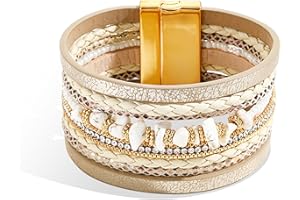 Long tiantian Western Bracelets for Women Boho Leather Wrap Bracelets Turquoise Beaded Bracelet Western Jewelry Country Concert Outfits