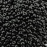 Miyuki Loose Beads, Opaque Black