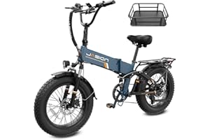 Jasion X Hunter PRO Electric Bike for Adults,1800W Peak 20''Fat Tire Foldable Ebike,Folding E Bike Up to 80+ Miles Range,720W