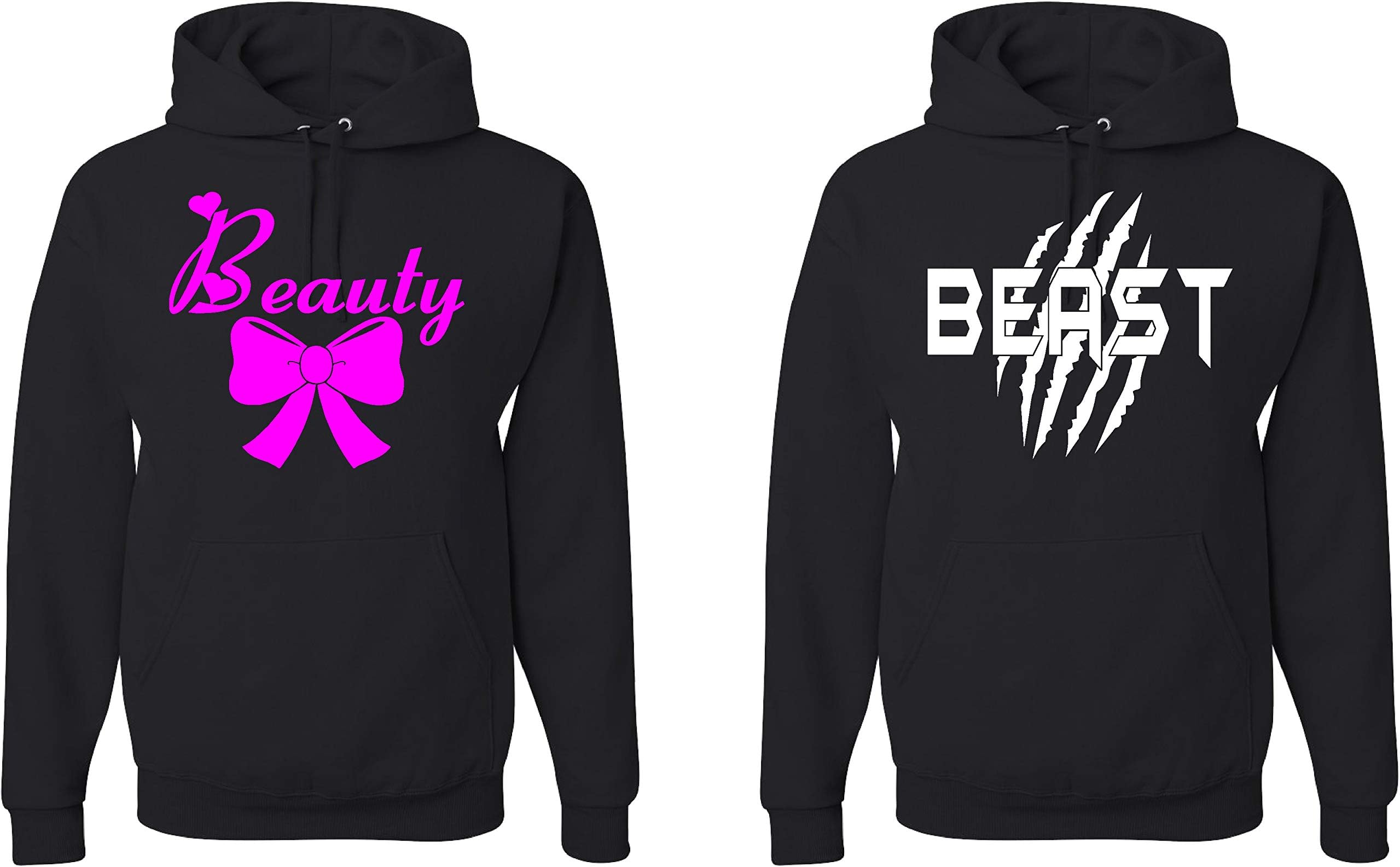 Tutiinca Beauty and Beast Matching Couples Hooded Sweatshirts