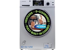 EQUATOR ADVANCED APPLIANCES Equator All-in-one 4700 Washer Dryer Ventless FULLY BUILTIN 0-CLEARANCE 1.62cf/15lbs 110V 1400RPM in Silver
