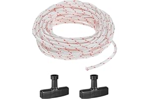 M METERXITY Recoil Starter Rope Pull Cord 5.5mm 10m Pull Starter Rope with Handles Nylon Pull Cord Pull Starter Rope for Mowe