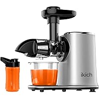 Juicer Machines IKICH 2-Speed Slow Masticating Juicer Easy to Clean, 57-84RPM for High Juice Yield, 7 Segment Spiral…