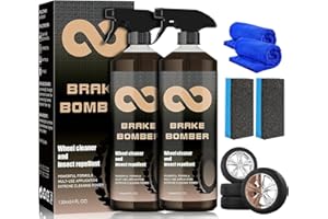 BEEPOW 120ML Brake Bomber, Brake Bomber Wheel Cleaner, Bronze Bomber Non-Acid Wheel Cleaner, Perfect for Cleaning Wheels and Tires(2PCS)
