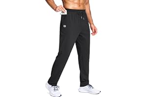 G Gradual Men's Fleece Lined Pants with Zipper Pocket Winter Warm Athletic Joggers Sweatpants for Men Workout Running Gym