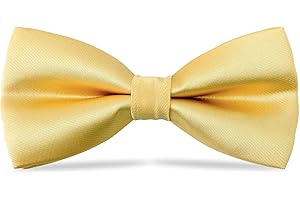 Mens Classic Pre-Tied Bow Ties - Adjustable Silk Formal Tuxedo Wedding Bowtie by WELROG