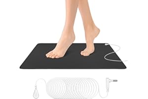 FXYSWGA Grounding Mat,Mat Improves Sleep, 15ft Grounding Cord,Grounding Pad Kit, Earth Therapy for Foot Mat,Computer Mat, Sleep Mat, Pet Mat (23.6 x 13 Inch)