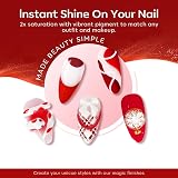 Modelones Gel Nail Polish Set 6 Colors Red Glitter Soak Off UV Gel Nail Polish view 7