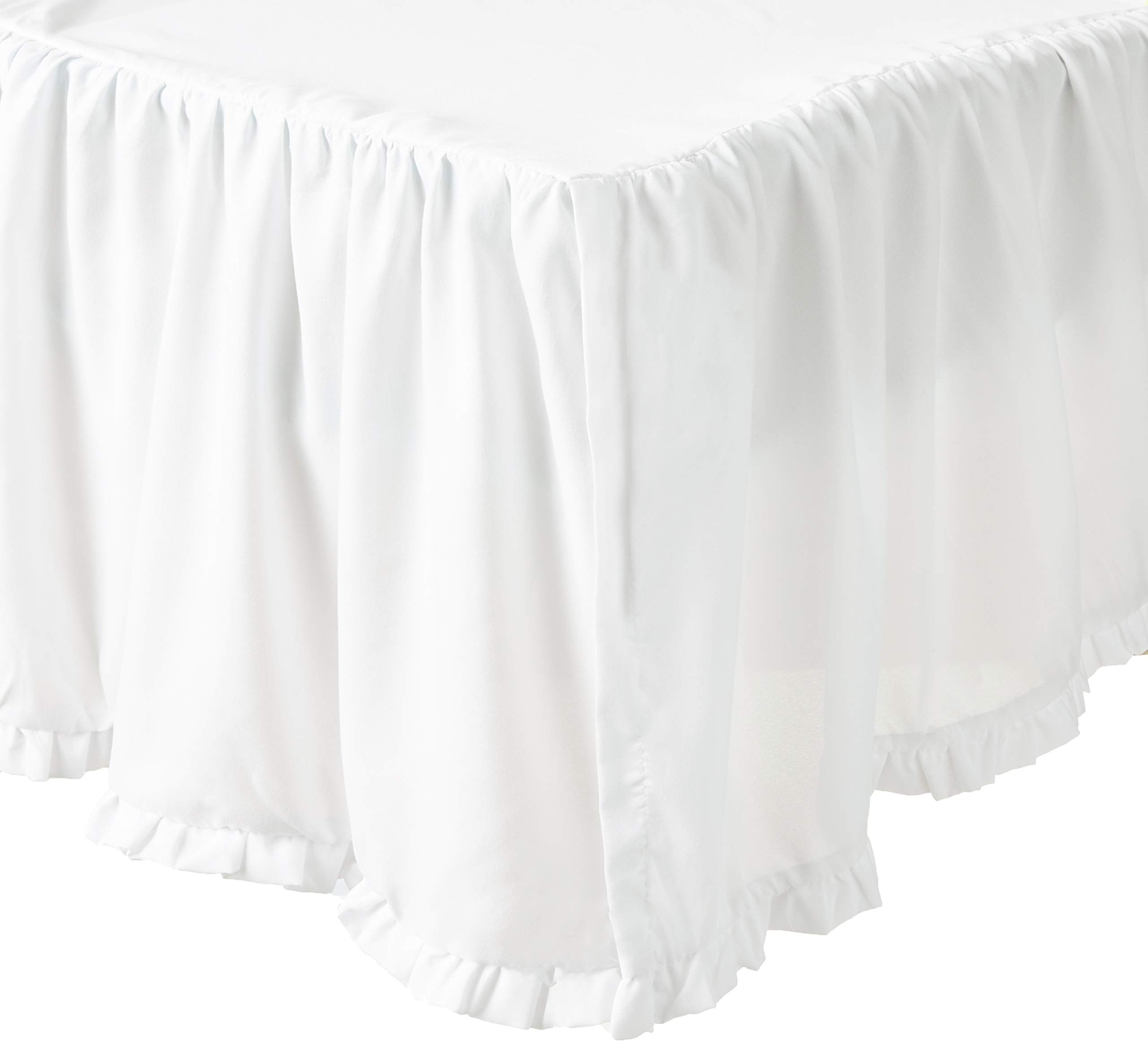 Greenland Home Sasha Bed Skirt, White, QueenOEKO-TEX STANDARD 100