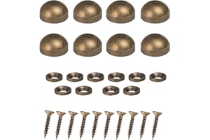 METANY 8PCS Decorative Caps Cover Nails Copper Mirror Screws Sign Holder Advertising Nails Cap Fasteners Hardware Vintage Bronzed for Mirrors,Tea Tables, Wardrobes, or Glass Furniture (9mm)