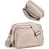 Crossbody Bags with Built-in Wallet, Anti-Theft Travel Purse with Card Slots, Trendy Vegan Shoulder Bag for Women Men