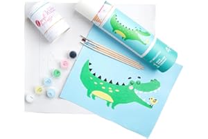 Pink Picasso Kits Paint by Number for Kids Ages 5-12 | DIY 8x10 Beginners Kids Paint Set Color by Numbers Canvas Painting Kits | As Seen On Shark Tank & Oprah's Favorite Thing| (Lator Gator)