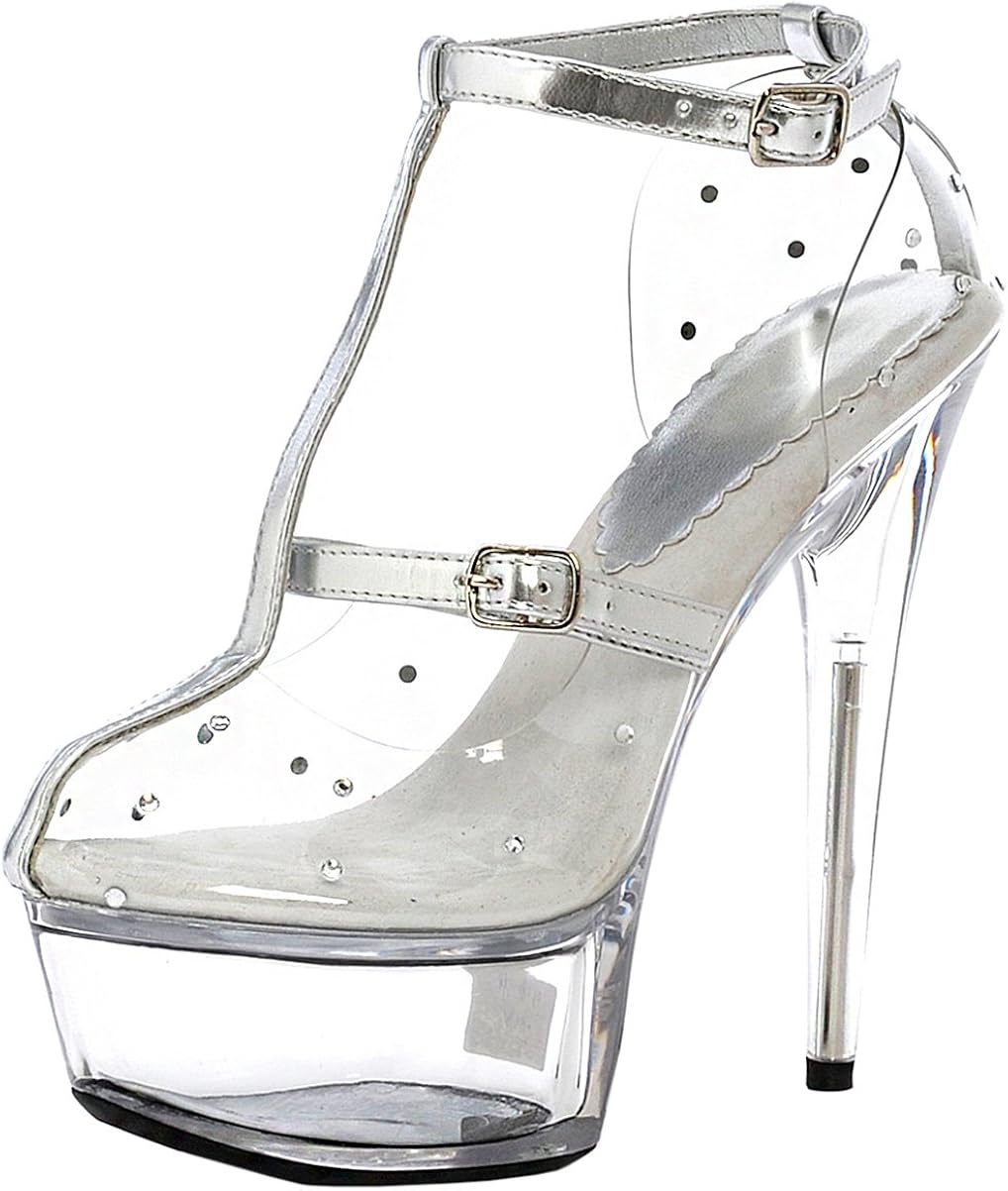 clear and rhinestone shoes