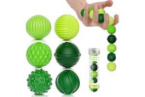 Silicone Magnetic Balls, Fidget Toys, 6-Pack Stress Relief Toys for Adults, Teens, Sensory Toy for Fingers Hands, Quiet Offic