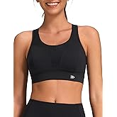Yvette High Impact Sports Bras for Women Racerback Supportive Bras for Running