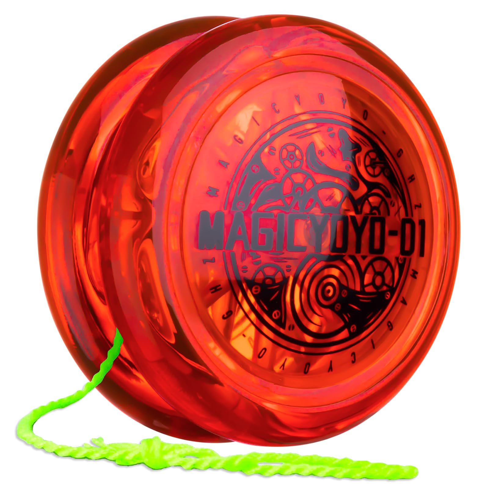 Looping Yoyo D1 Responsive Yo Yo for Kids Beginners, 2A Loop Yo-yo Starter Yo-Yo Easy to Play Basic String Tricks (Red)