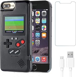 Gameboy Case for iPhone 6 Plus/ 6s Plus/ 7 Plus/ 8 Plus,Handheld Retro 36 Classic Games,Color Video Display Game Case for iPhone,Anti-Scratch Shockproof Phone Cover for iPhone WeLohas