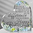 Chunful Happy Retirement Gifts for Women Men 2025 May You Be Proud Keepsake and Paperweight Retirement Plaque Farewell Gifts for Retired Teacher Police Firefighter Nurse(Heart)