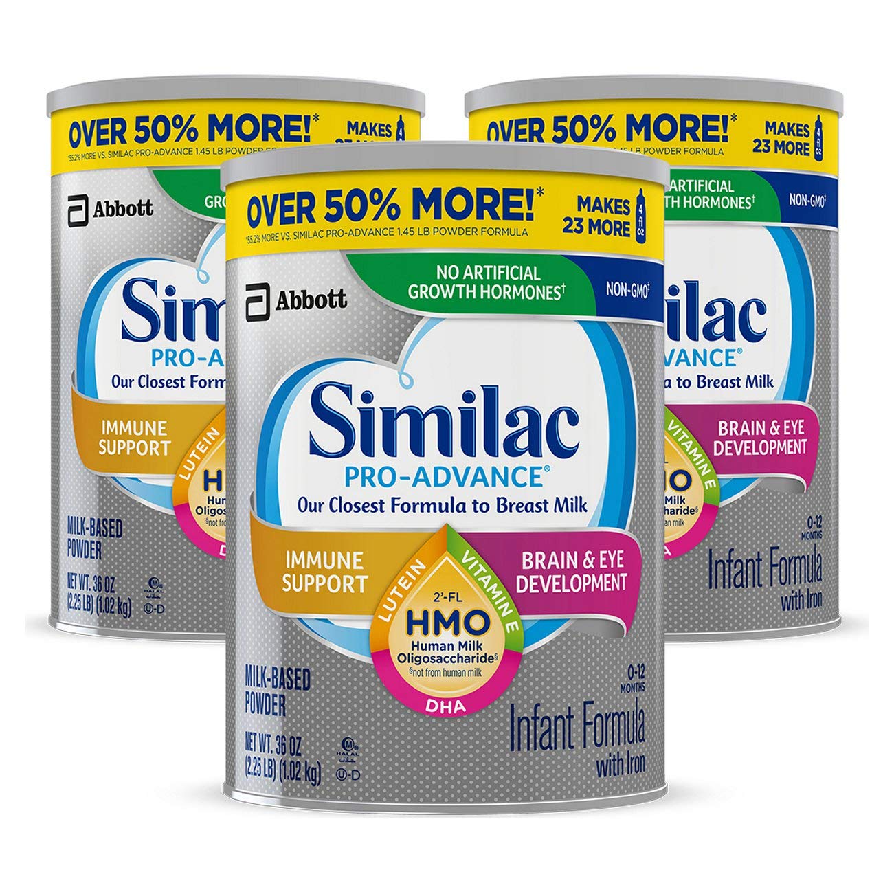 Similac Pro-Advance Non-GMO Infant Formula with Iron, with 2’-FL HMO