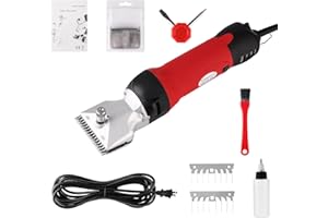 DUCKBOY Horse Clipper 380W Professional Heavy Duty Horse Grooming Kit Electric Animal Grooming Clipper Trimmer Remover for Horses, Equine, Cattle, Pony and Large Thick Coat Animals