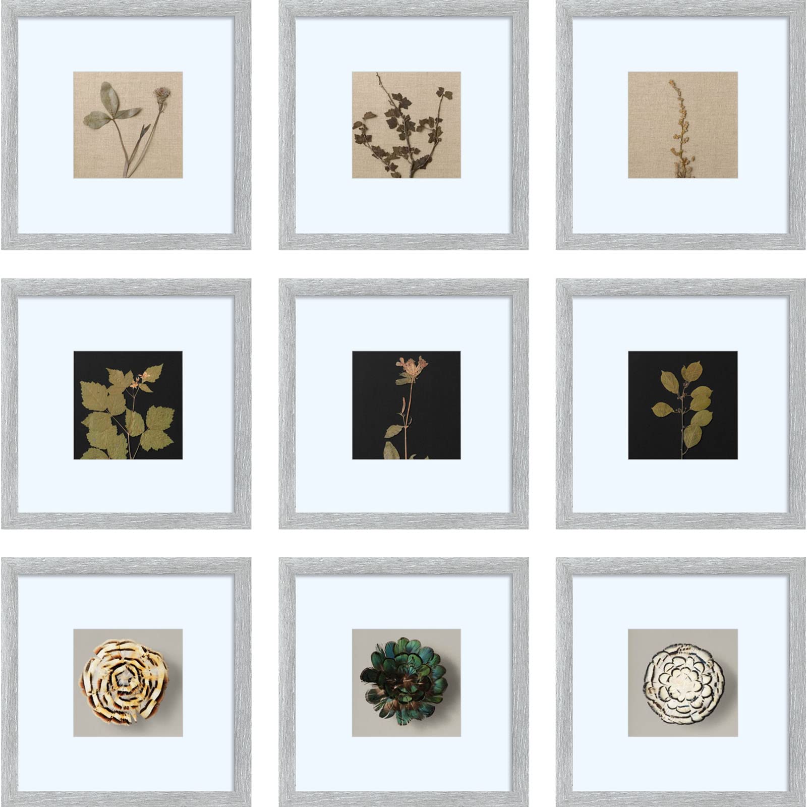 HEART ART 8x8 Picture Frame Set of 9, Display