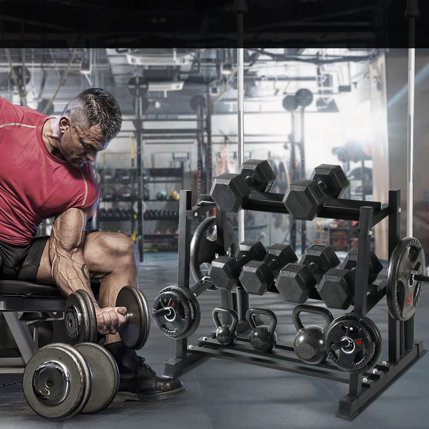Dumbbell Set with Rack Stand
