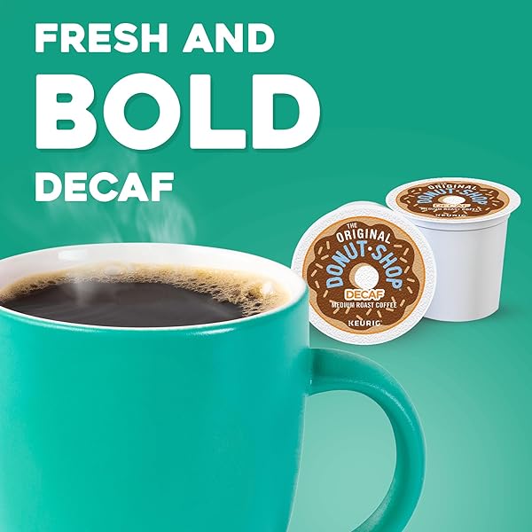 THE ORIGINAL DONUT SHOP DECAF KEURIG SINGLE-SERVE K-CUP PODS, MEDIUM ROAST COFFEE, 48 COUNT