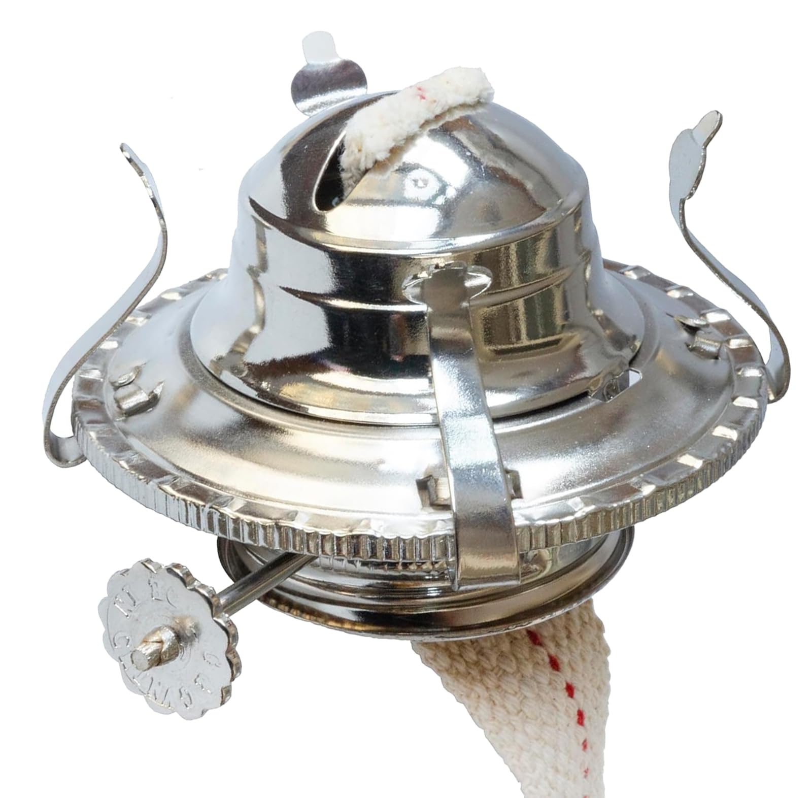 Photo 1 of #2 Kerosene Lamp Burner / Chrome Plated/ Oil Lamp Replacement Parts / Oil Lamp Chimney Holder for Antique Hurricane Lamps with Wick(Chrome)