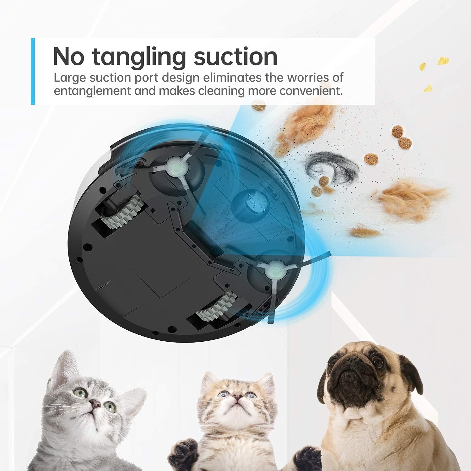 Lefant M210 Robot Vacuum Cleaner, 1800Pa Strong Suction, Slim, Quiet, Automatic Self-Charging Robotic Vacuum, Wi-Fi/App/Alexa/Remote Control, Ideal for Pet Hair Hard Floor and Low Pile Carpet -
