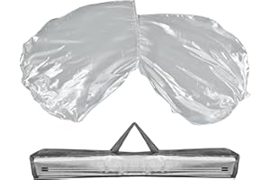 Baisdan 54"x54" Worship Flags with Carrying Bag, Praise Dance Flags for Worship, Beginner Church Dance Flags with Flexible Rods, 2 Pack, Silver