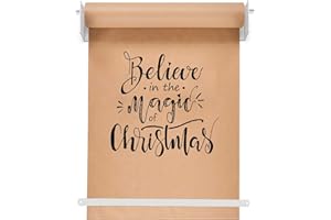 Varsoul 36'' Wall Mounted Kraft Paper Roll Dispenser & Cutter,Black Butcher Paper Dispenser, Farmhouse Decoration - Ideal Choice for Lists, Art Work, Calendars, White Paper Holder with Cut Bar