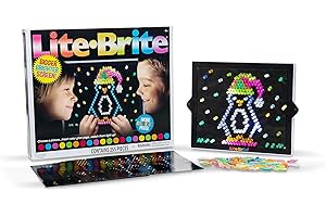 Lite-Brite Ultimate Value Retro Toy, Bigger and Brighter Screen, More Pegs and Templates, Storage Pouch, Gift for Girls and B