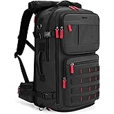Gonex Travel Backpack, Large Carry-On Nylon Duffle Bag, 3-in-1 Convertible Laptop Bag for Men & Women, Durable for Work & Weekend Travel (Black)