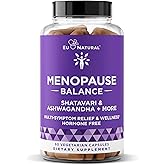 Premium Menopause Supplement for Women – Menopause Balance with Shatavari, Ashwagandha, L-Theanine & Holy Basil – Holistic Multi-Symptom Menopause Support & Hot Flash Relief – 60 Vegetarian Capsules