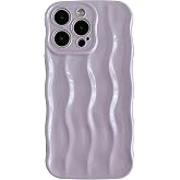 Caseative for iPhone 14 Pro Max Case, Taro Purple | Water Ripple Pattern Curly Wave Frame Soft