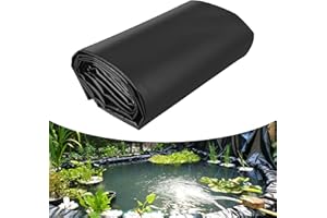 Hipicute 45 Mil EPDM Pond Liner 15x25ft - Fish-Safe Rubber for Outdoor Ponds, Waterfalls, Koi Fish Ponds, Landscaping - Puncture Resistant, UV Proofs, Durable, Flexible Water Barrier
