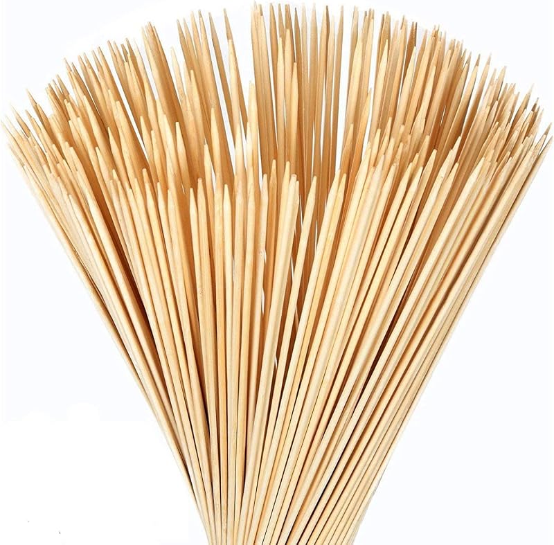 JKG 12" 150 Pack Bamboo Wooden BBQ Skewers - Food Grade - Extra Long Roasting