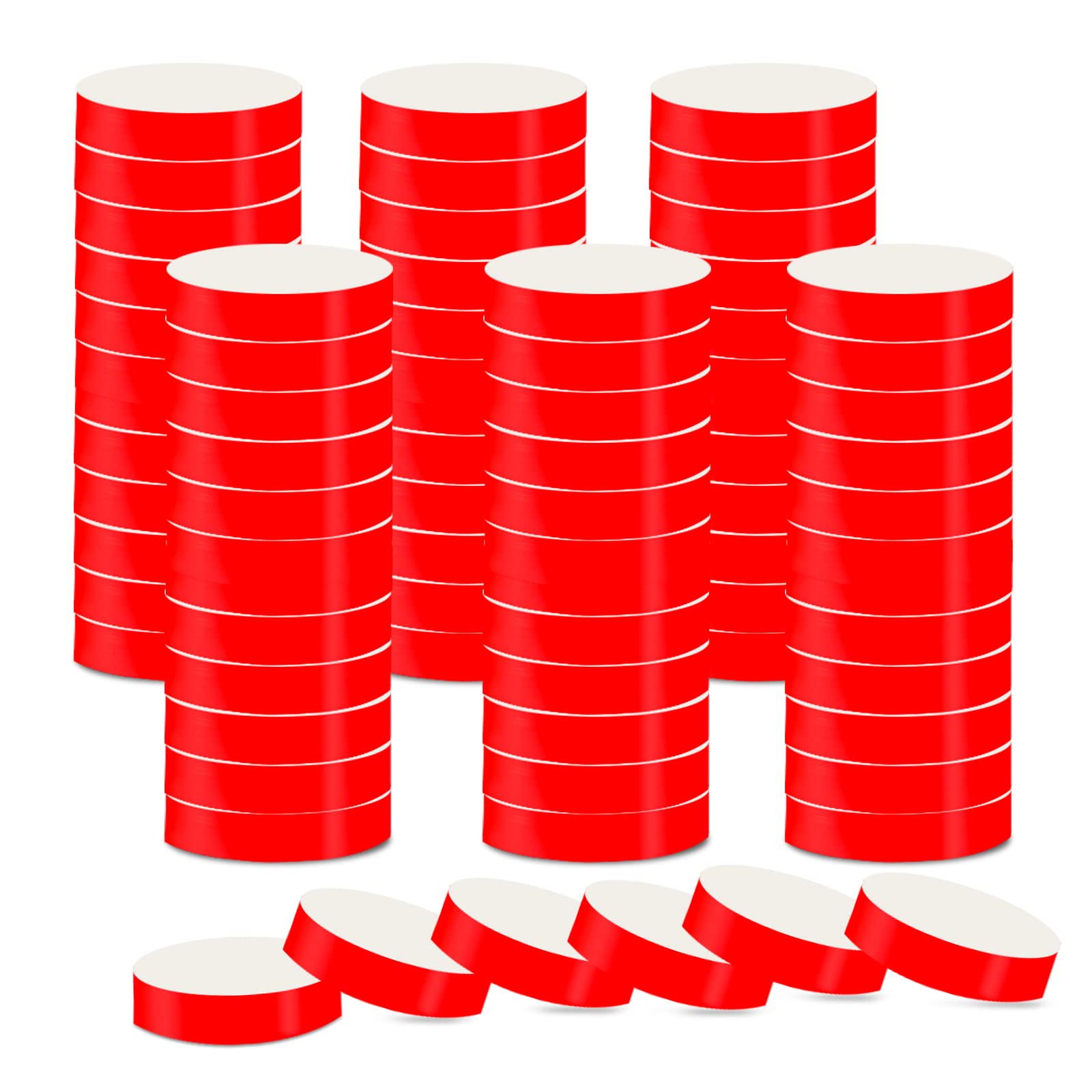 Widisun Red Paper Wristbands Events 600 Pcs Waterproof Paper Wristbands Colorful Entrance Wristbands Entrance Wristbands for Events Party Event Wristbands for Events Party Festivals Concerts Fairs